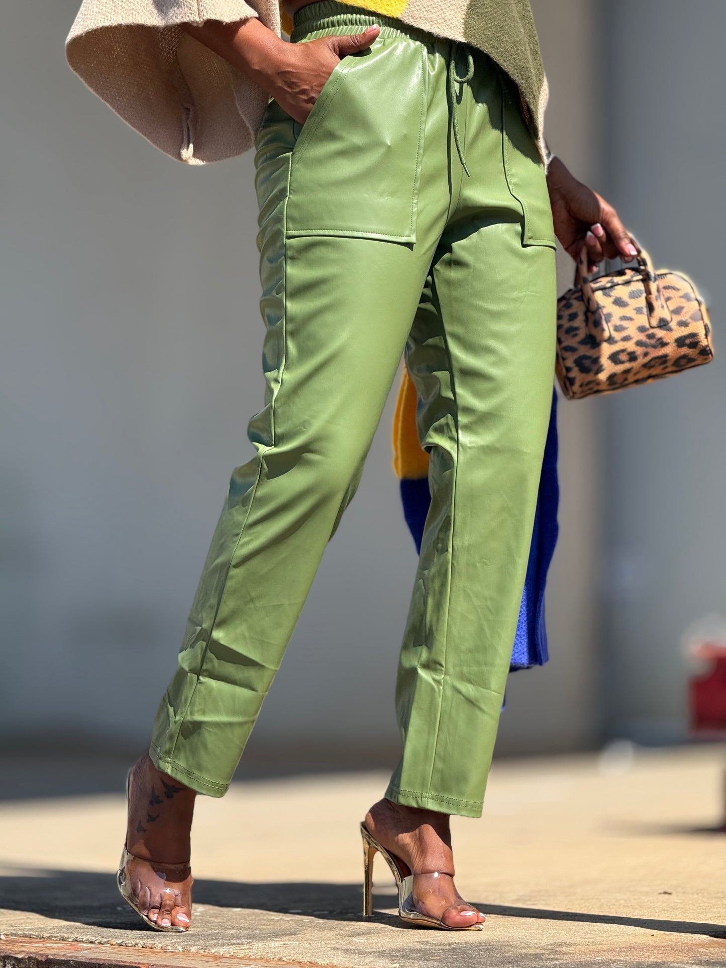 “Olive Faux” Pant