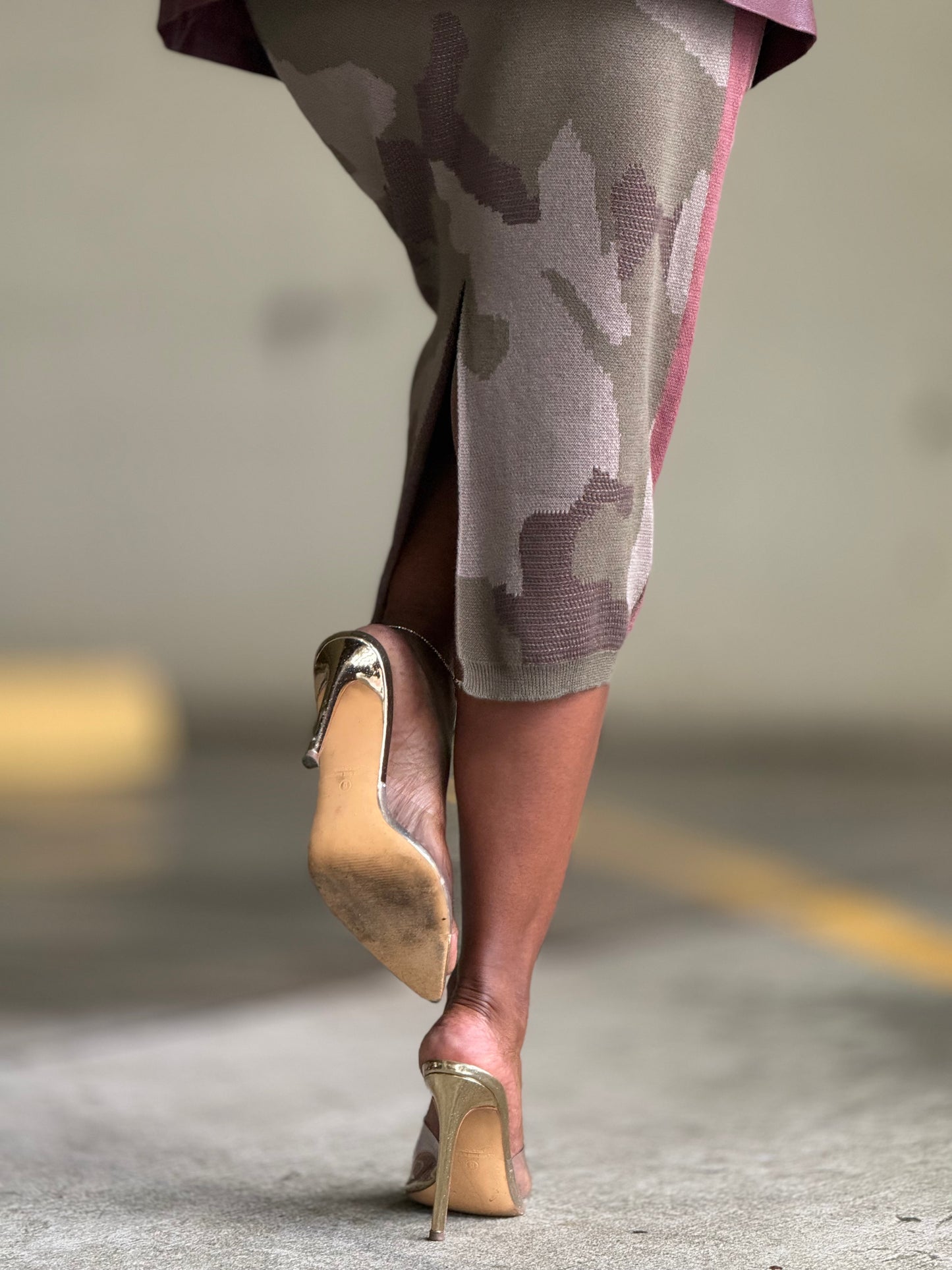 “Go Camo” Midi Skirt