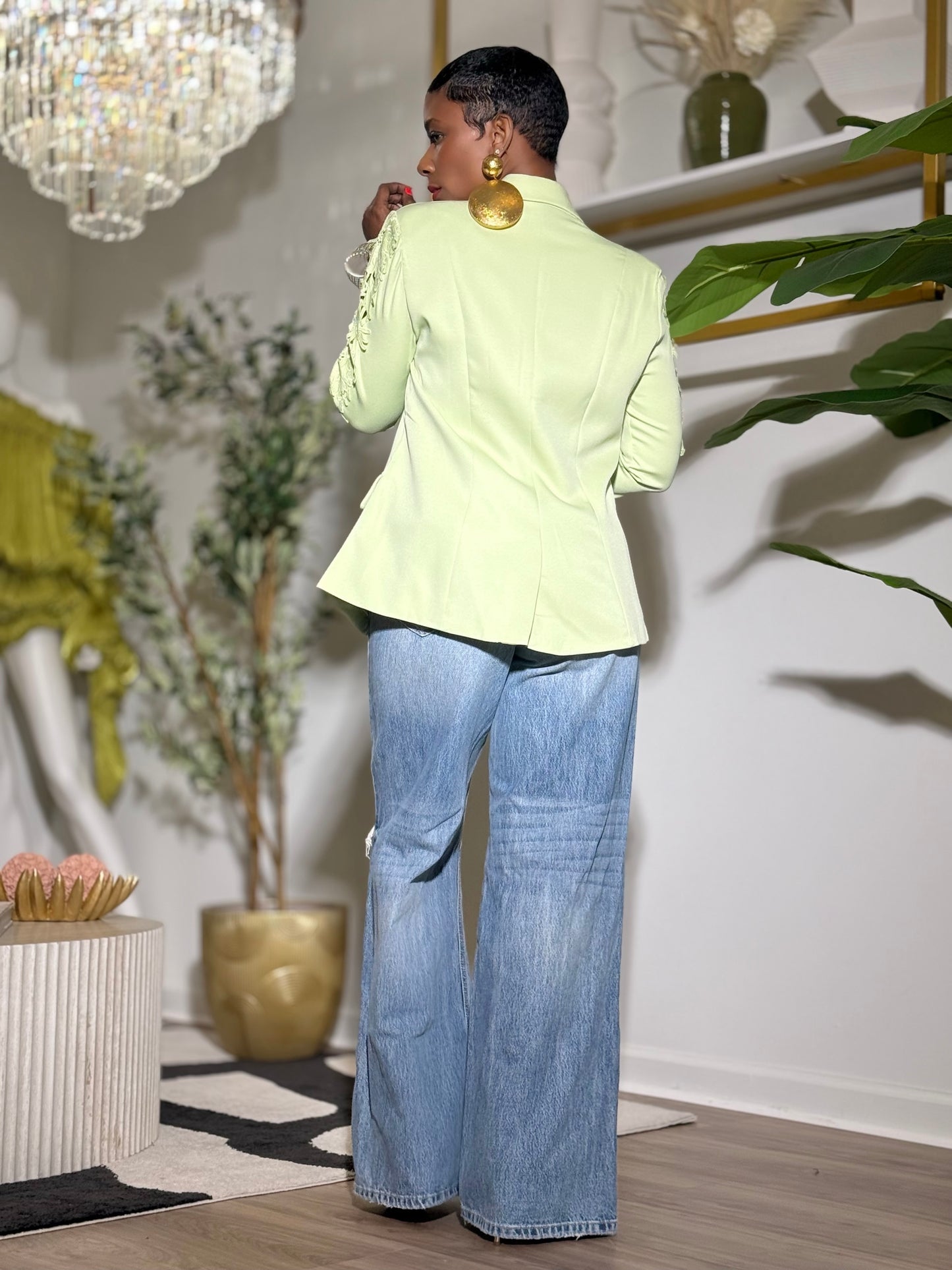 “Mint Gardenia” Blazer