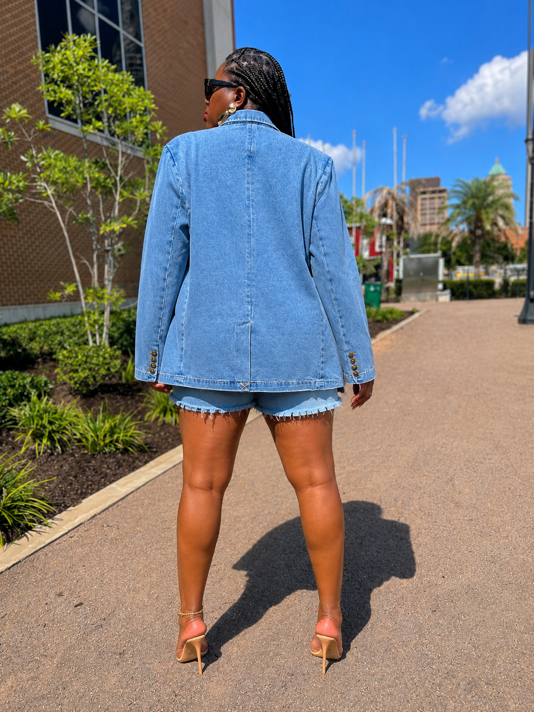 “Distressed” Denim Blazer