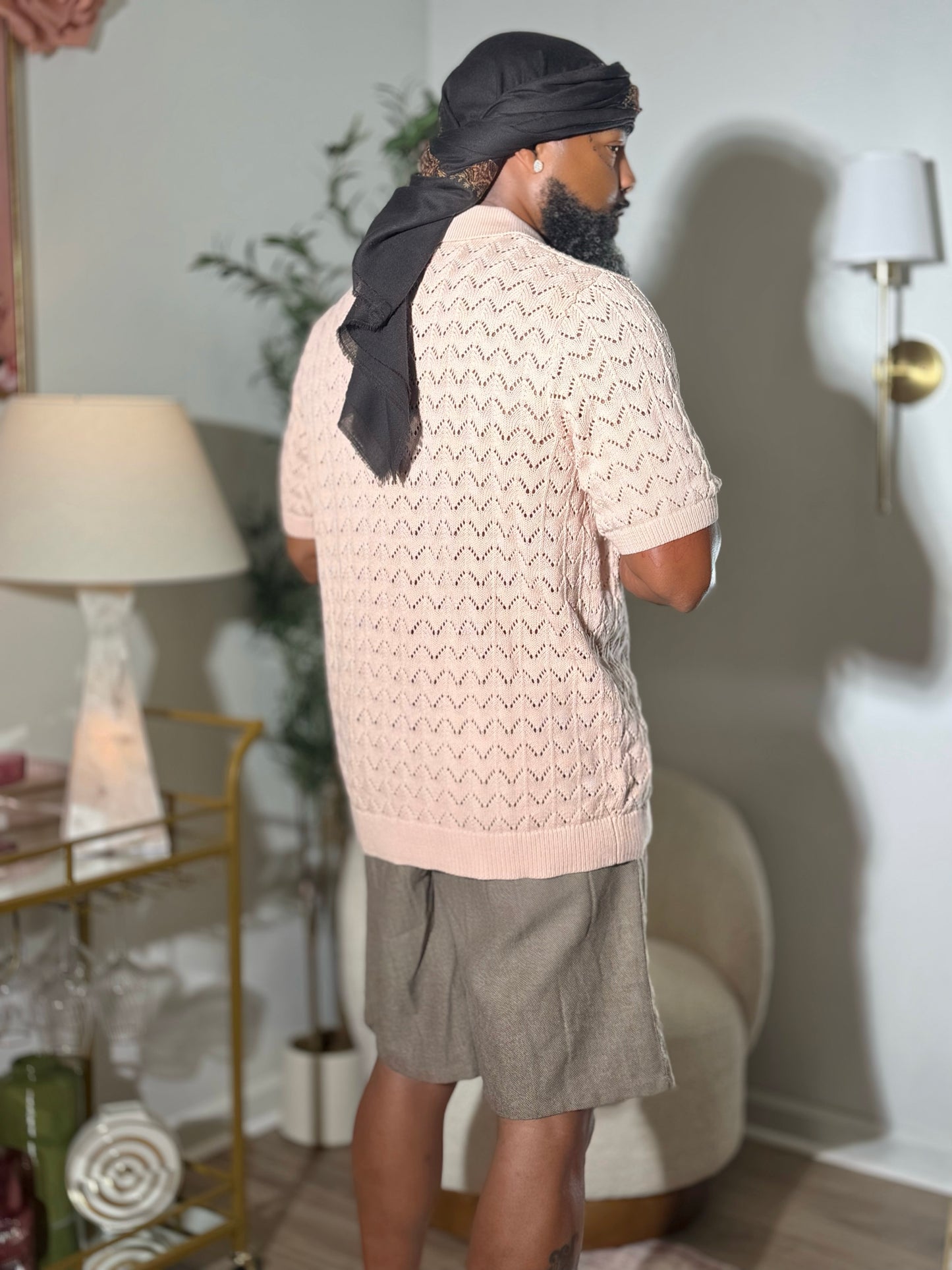 MEN “Chevron” Knit Top