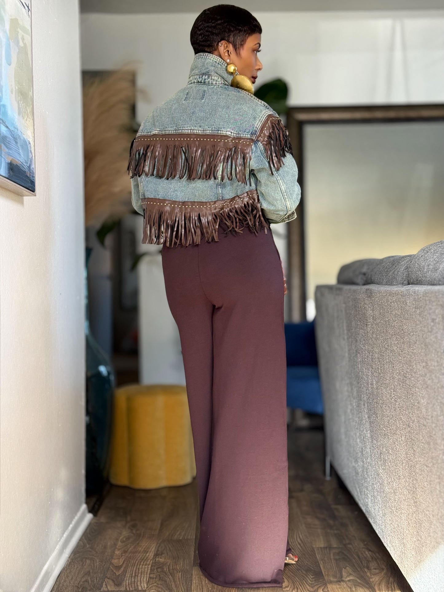 “Fringe Benefits” Denim Jacket