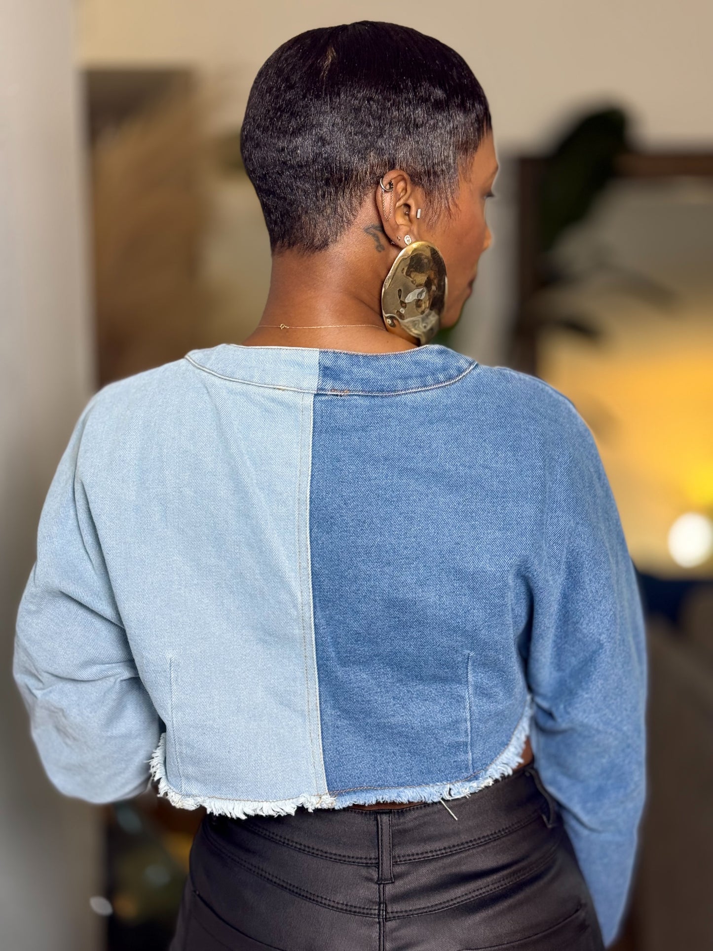 “Twisted” Denim Top