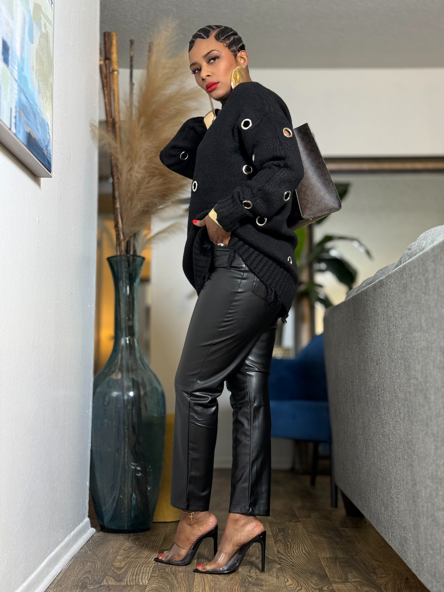 “Grommet” Sweater