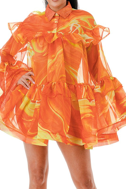 “Golden Watercolor” Tunic