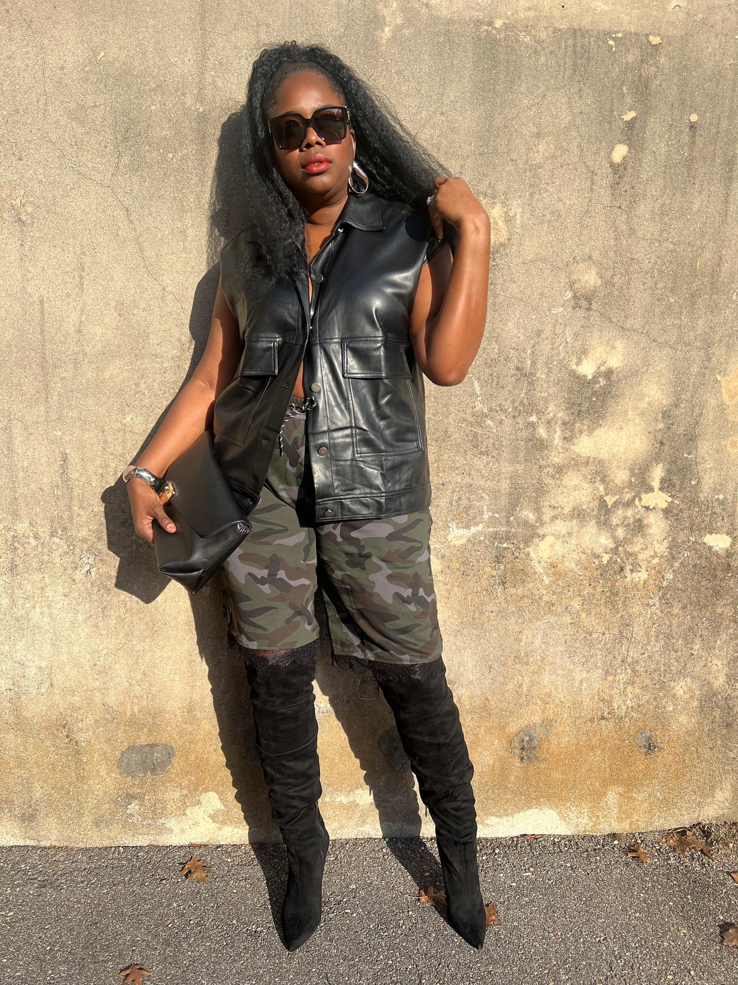 “Black Out” Leather Vest