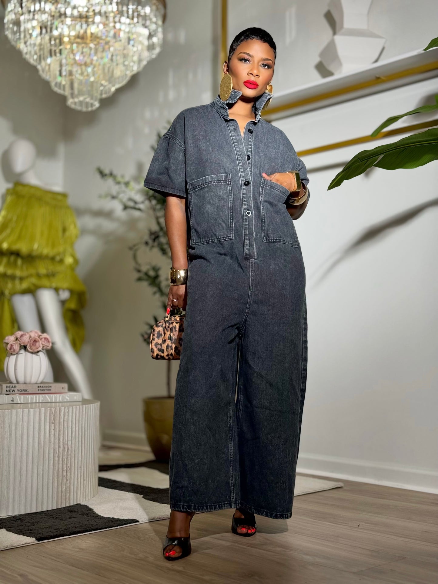 “Go To” Denim Jumpsuit (Preorder)