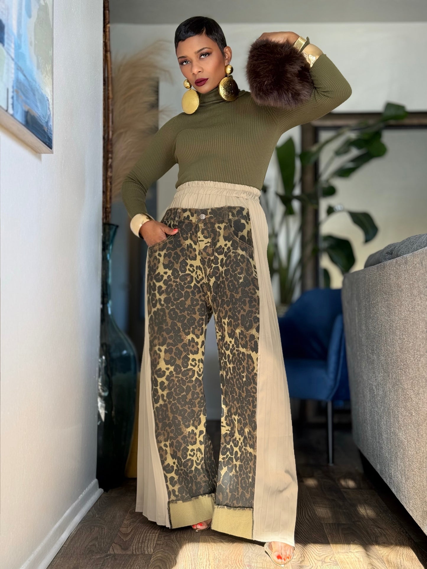 “Leopard Mix” Pant (Preorder)