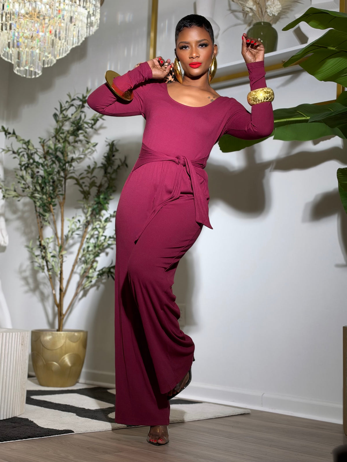 “Merlot Moment” Jumpsuit