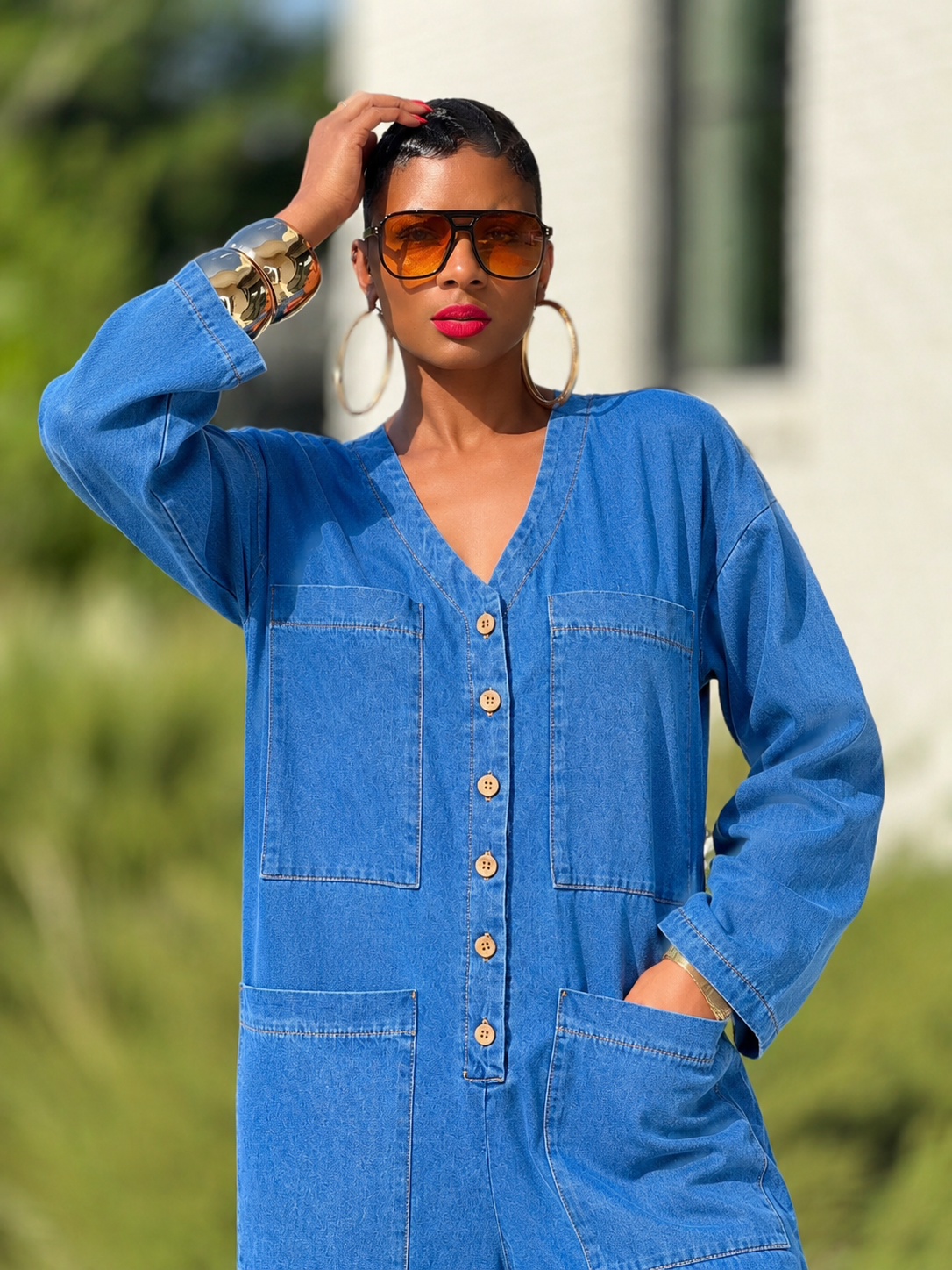 “Denim Utility” Jumpsuit