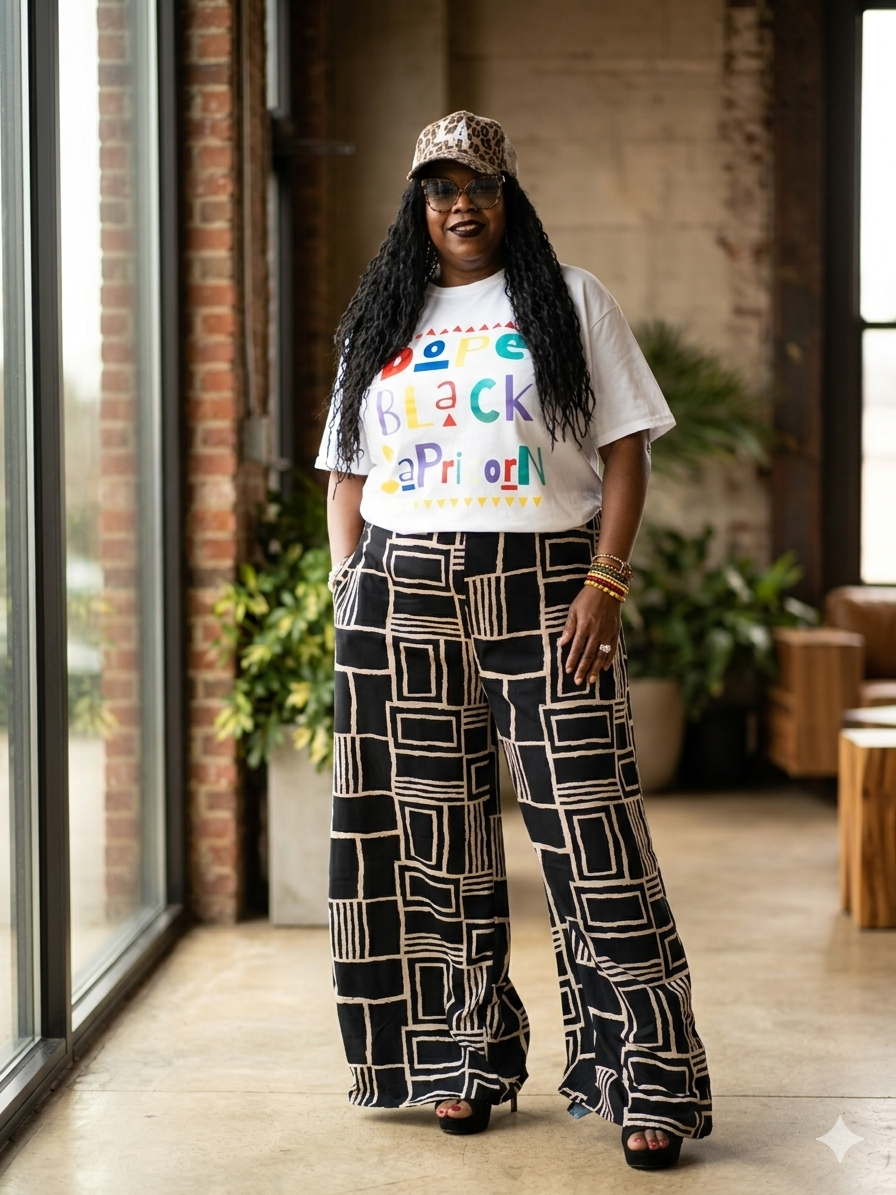 “So Abstract” Palazzo Pant (Curvy)