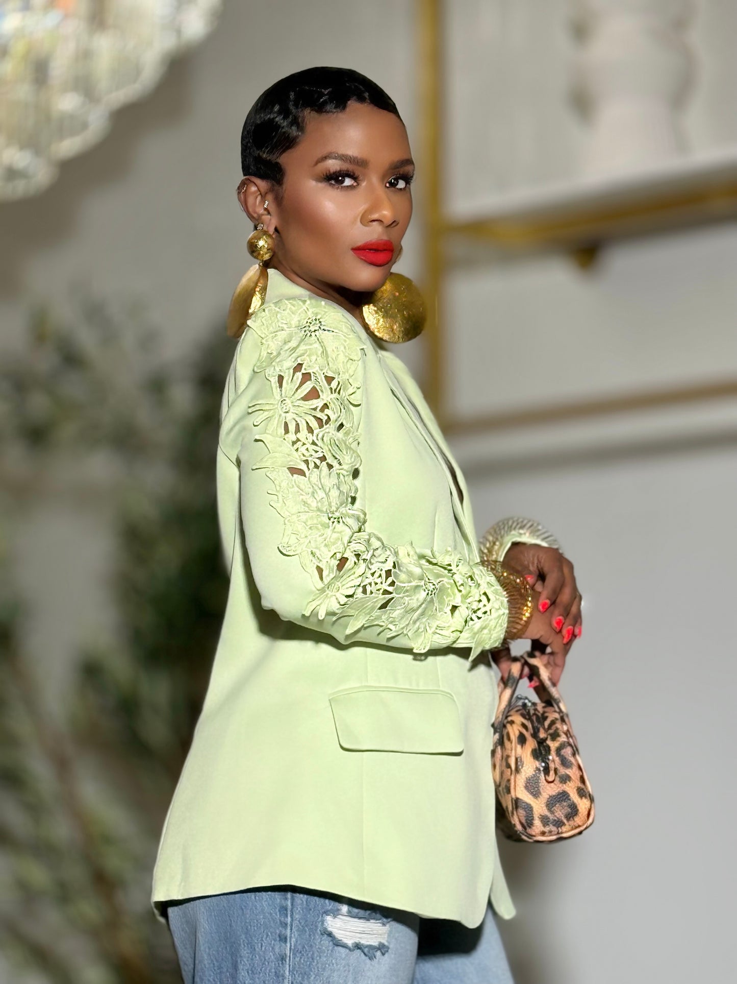 “Mint Gardenia” Blazer