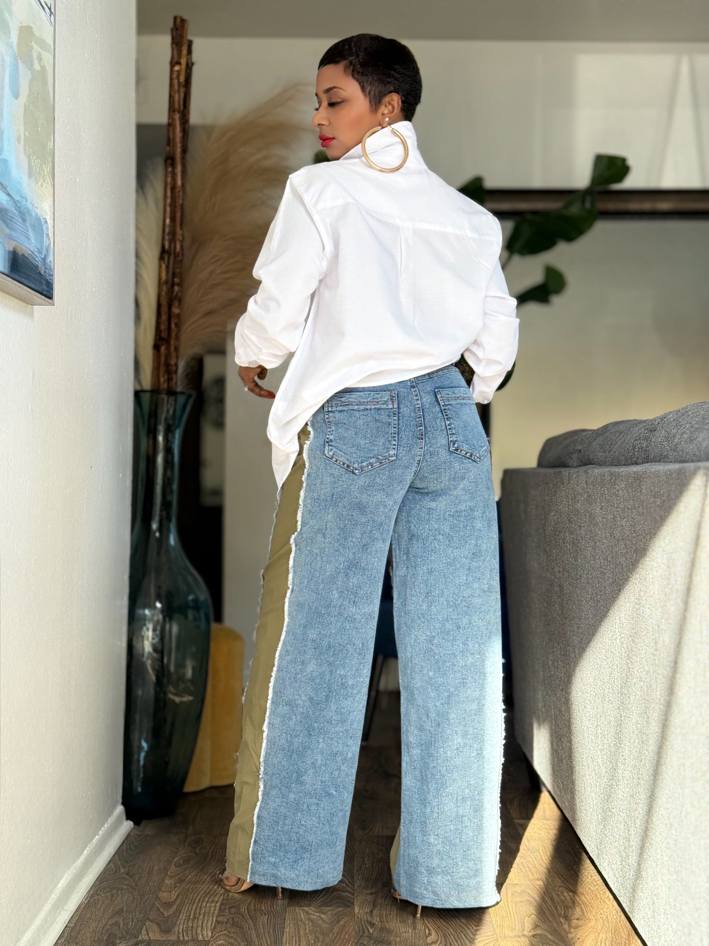 “Olive Mix” Denim