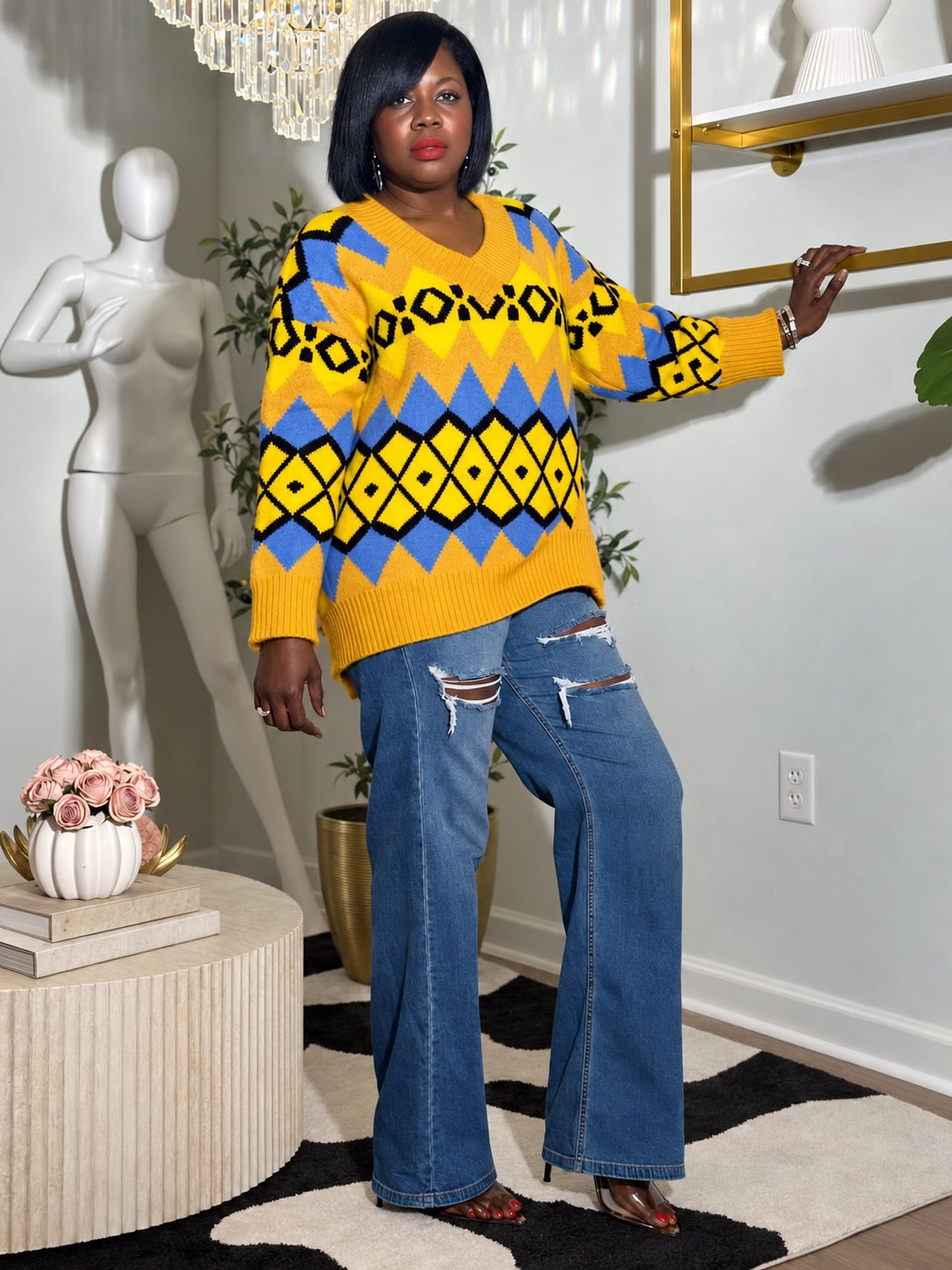 “Go for the Bold” Knit Sweater
