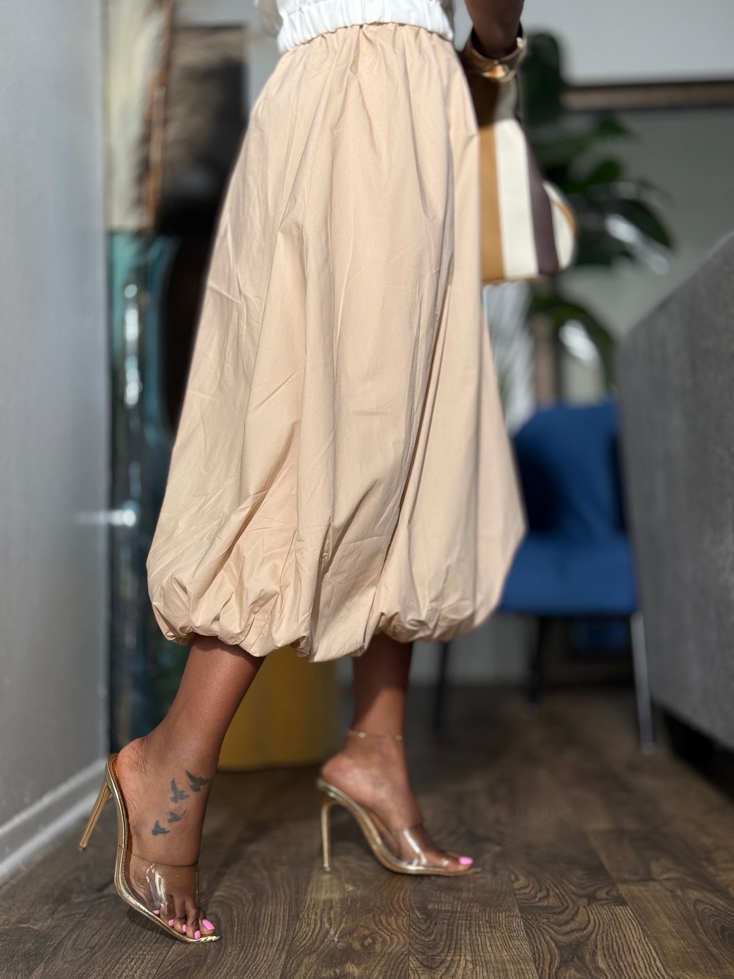 “Simply Taupe” Bubble Skirt