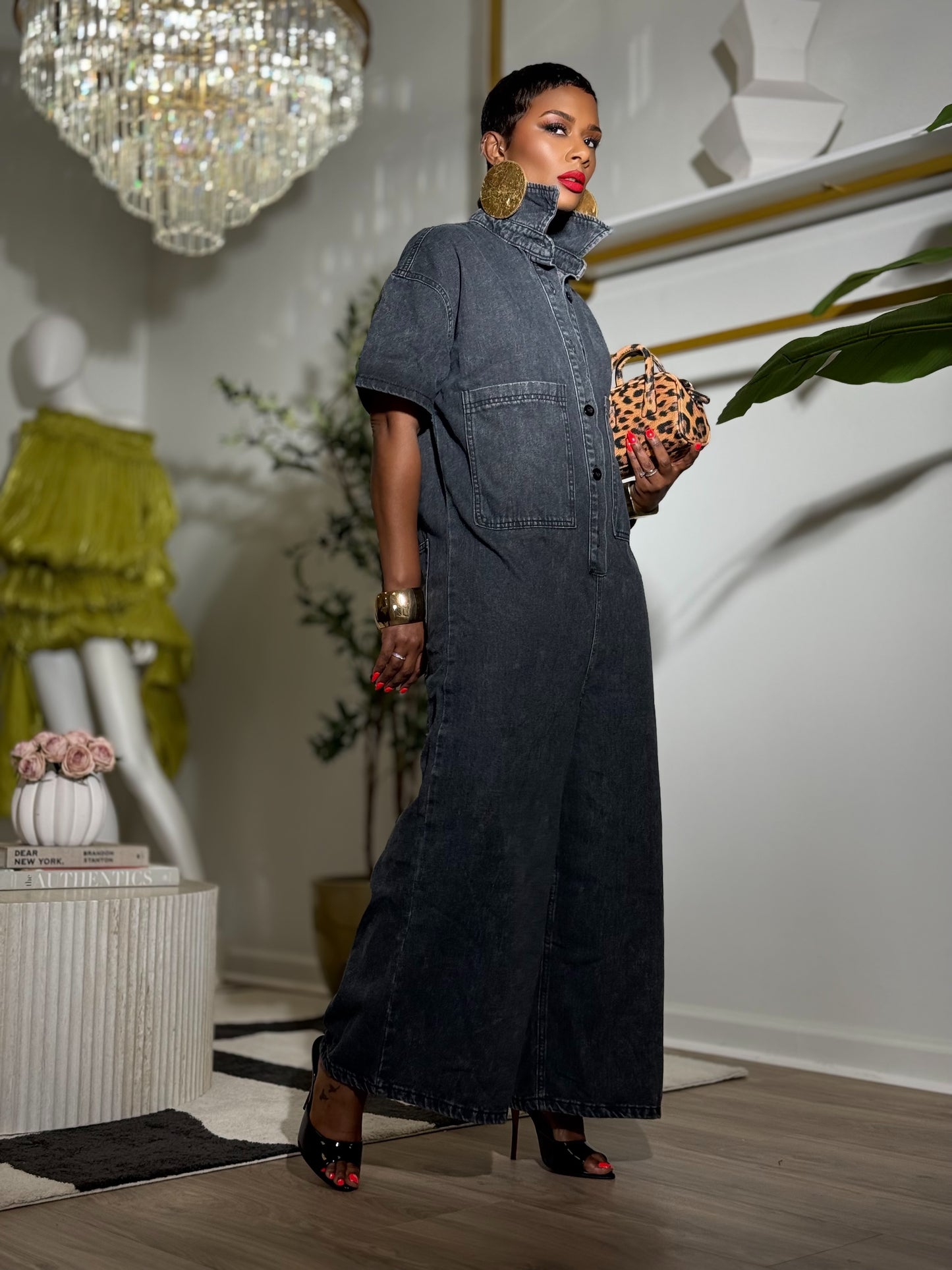 “Go To” Denim Jumpsuit (Preorder)