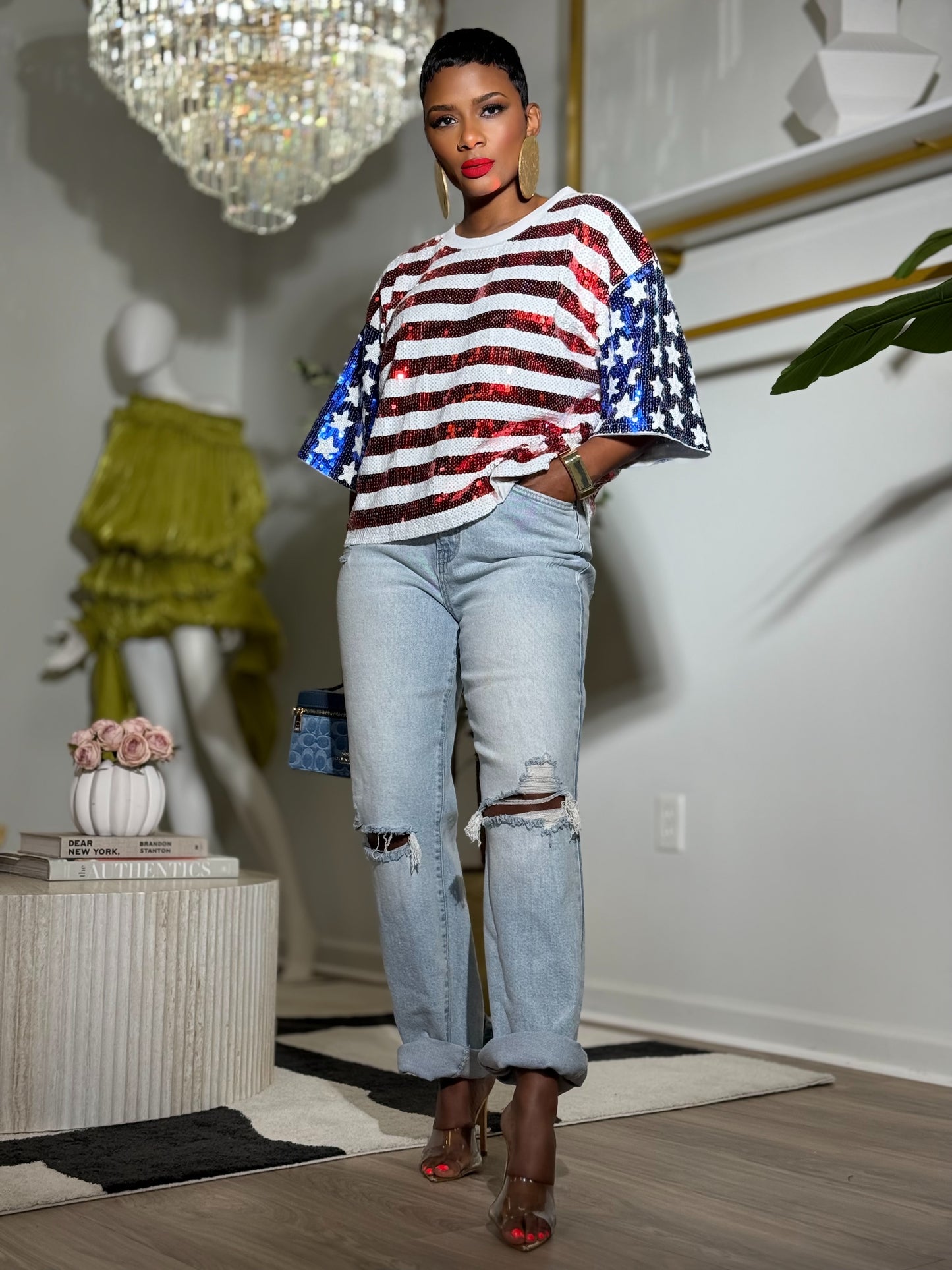 “Americana” Sequined Top (Limited Stock)
