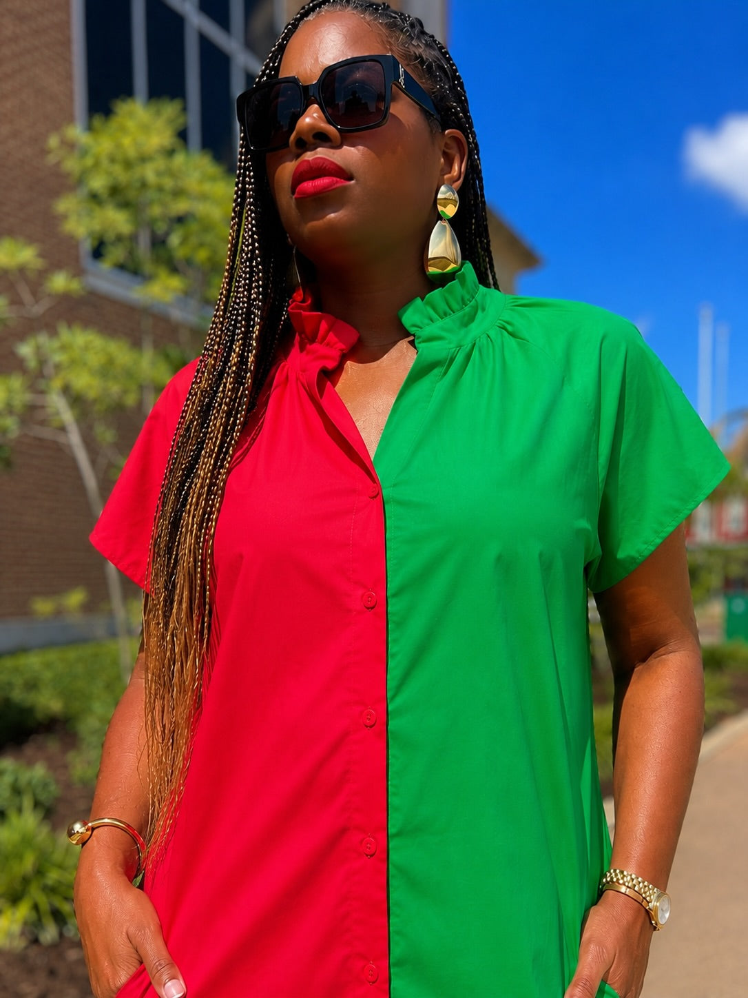 “Go Bold” Color Block Dress
