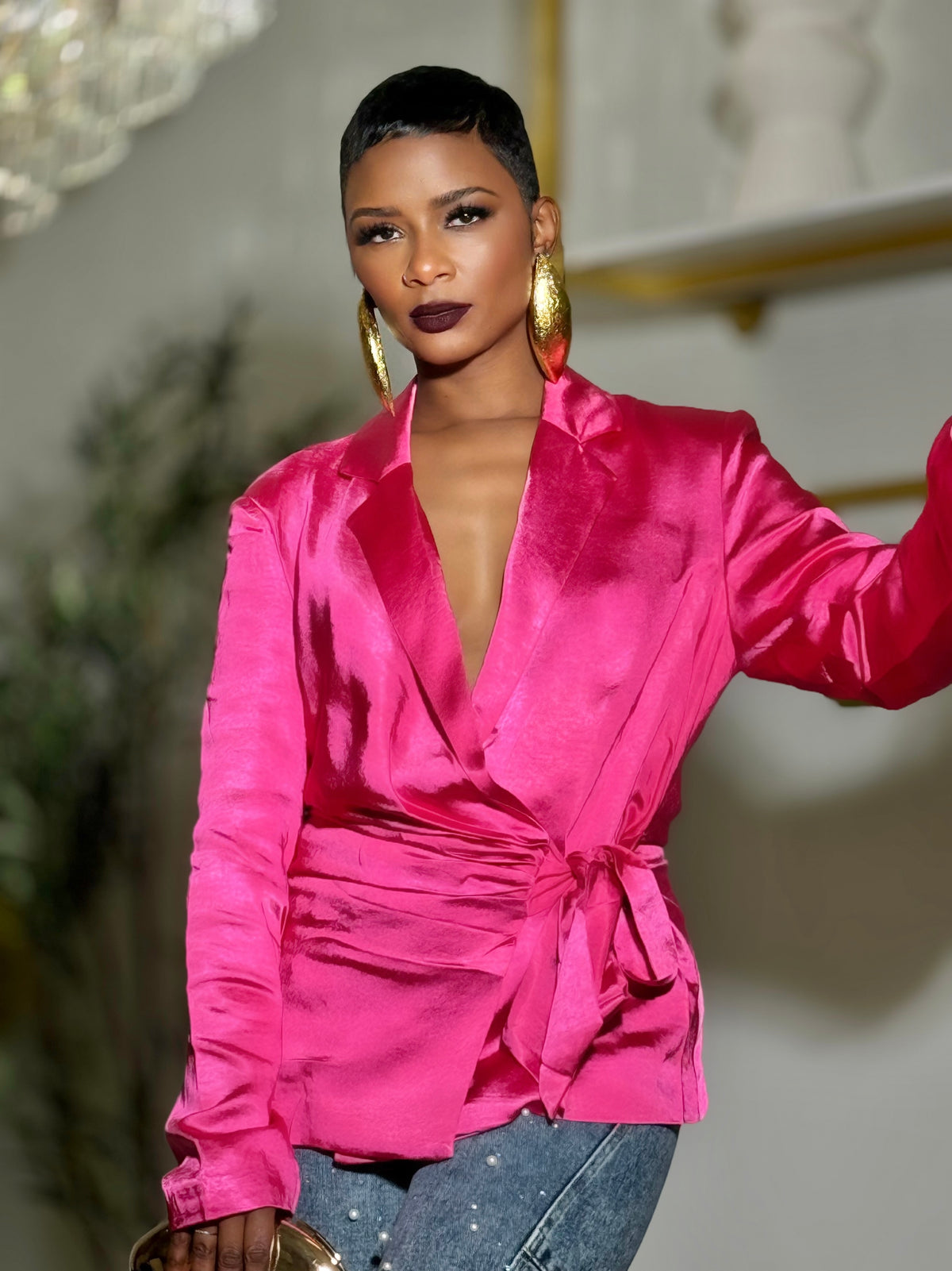 “Fuschia Takeover” Blazer