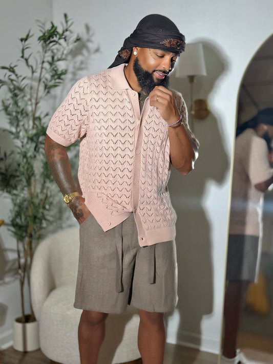 MEN “Chevron” Knit Top
