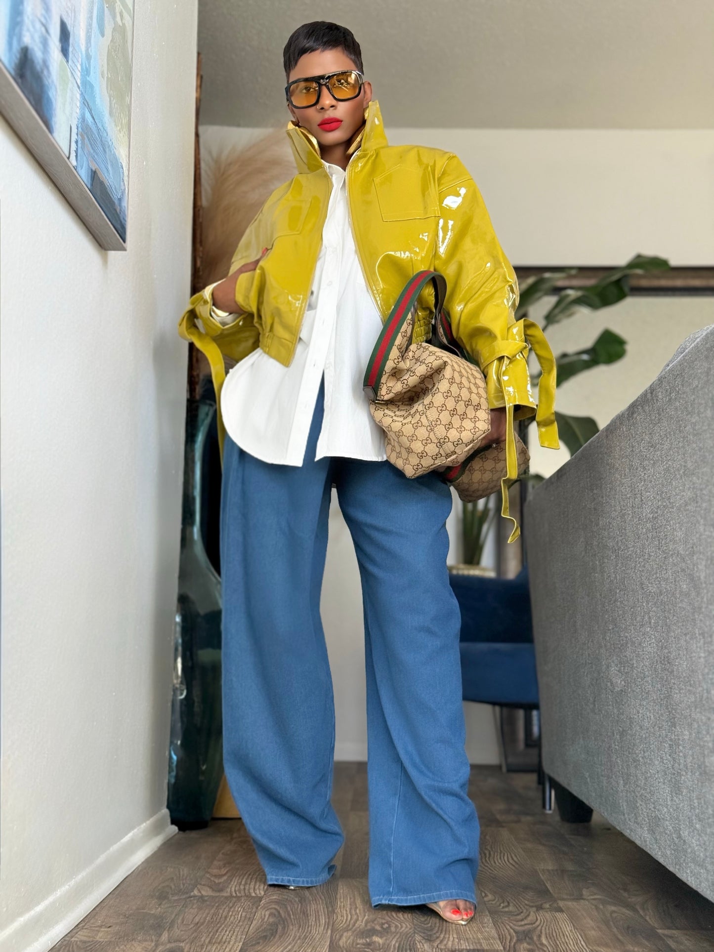 LUXE “Shine On” Patent Jacket