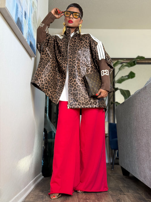 LUXE “Up a Notch” Faux Leather Jacket