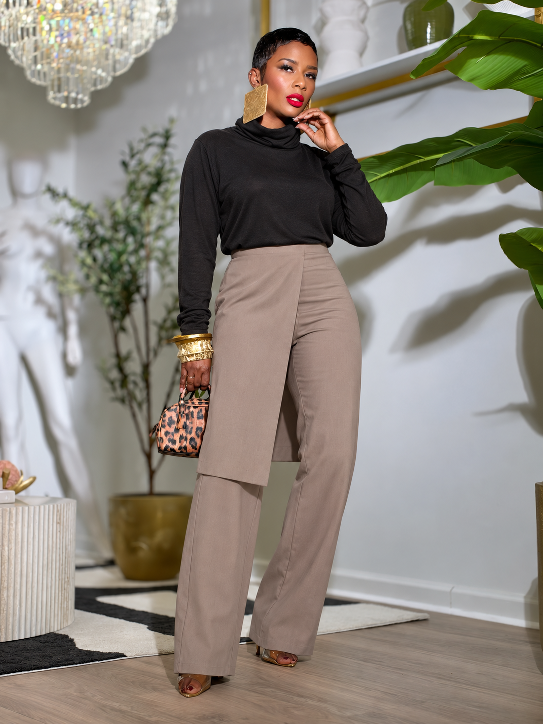 “Chic Overlay” Trousers
