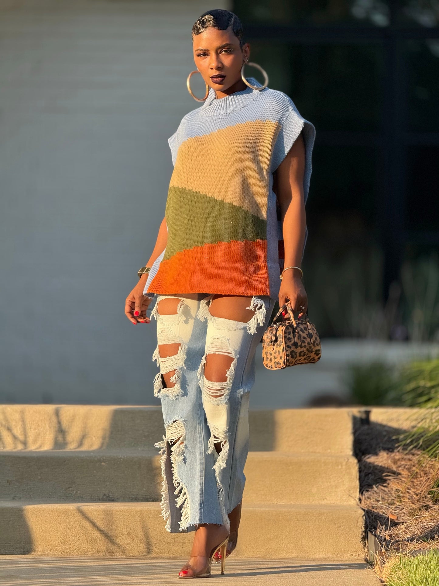 “Colorblock” Sweater Vest