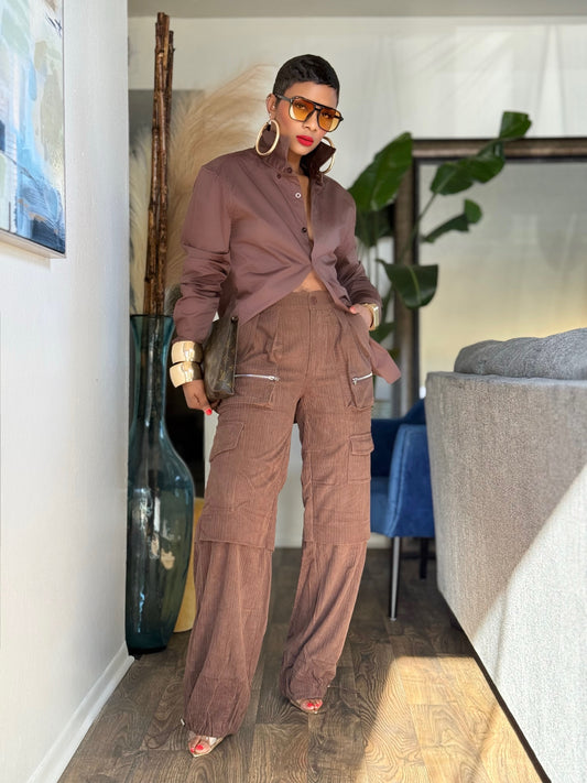 “Choco Covered” Corduroy Pant