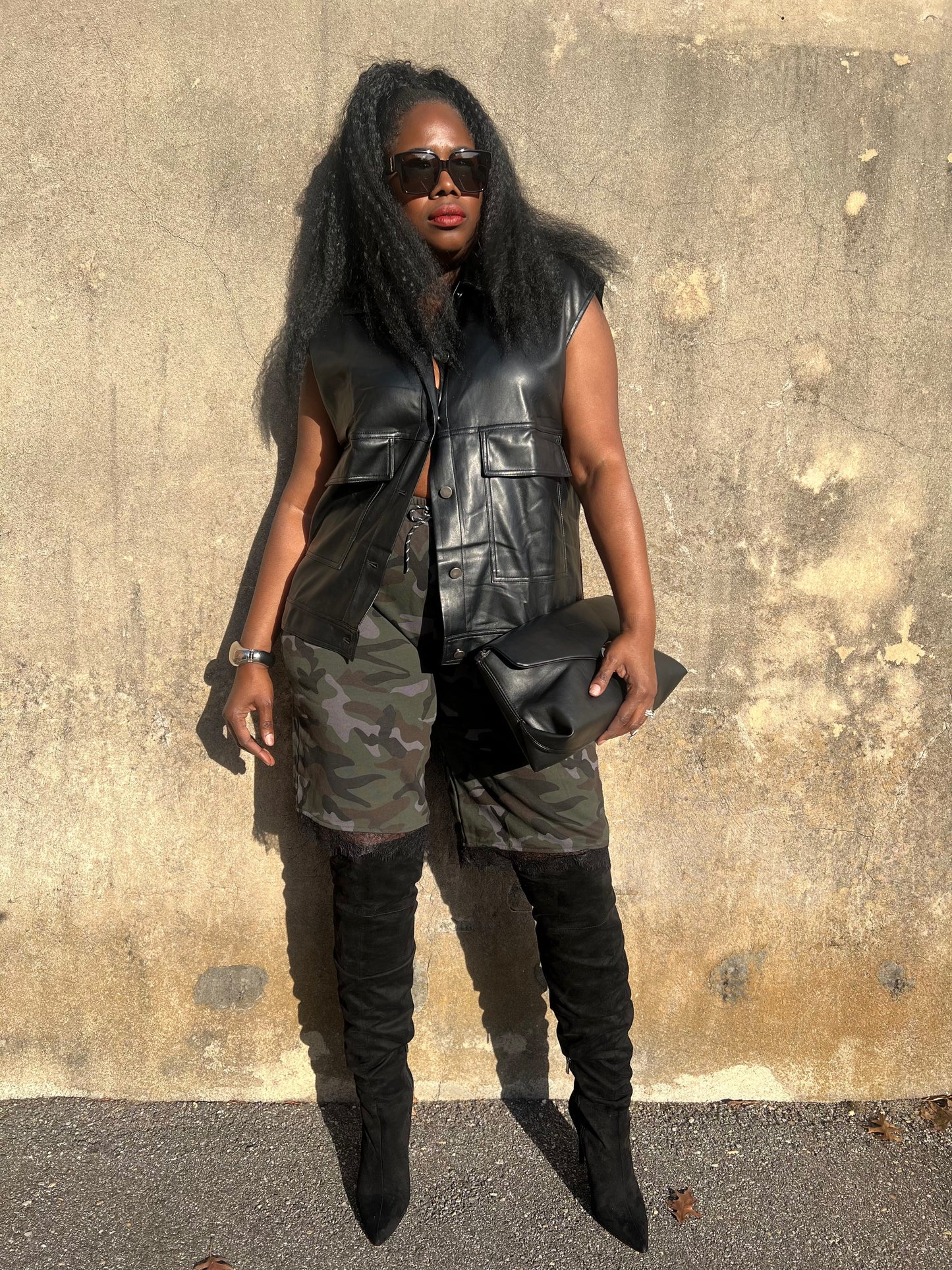 “Black Out” Leather Vest