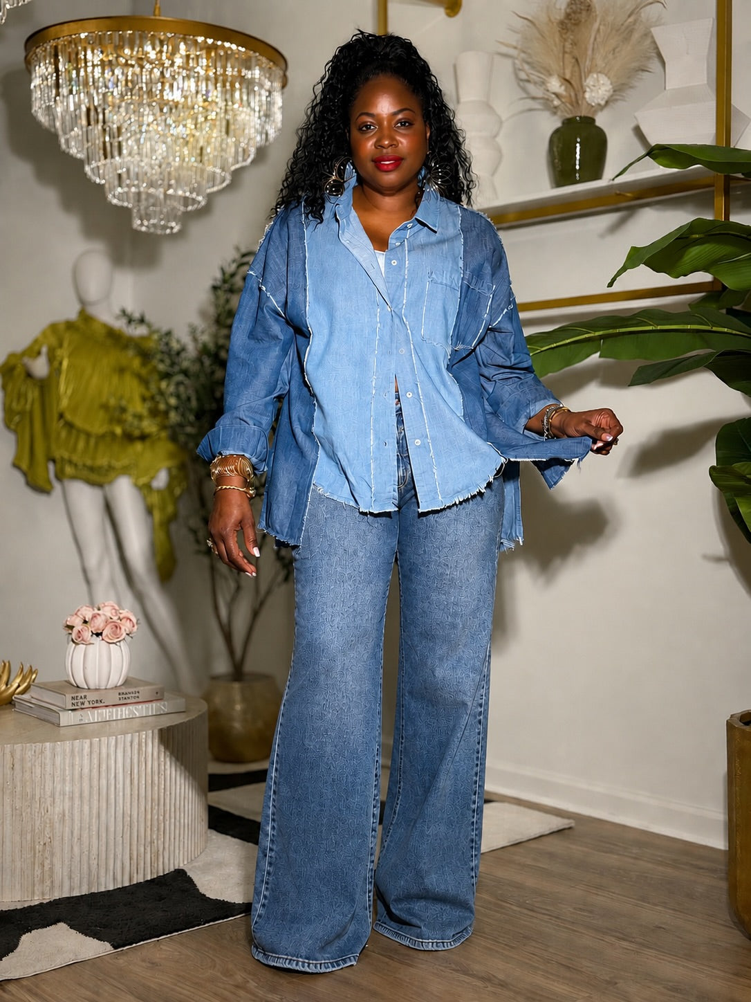 “Denim Duty” Oversized Shirt