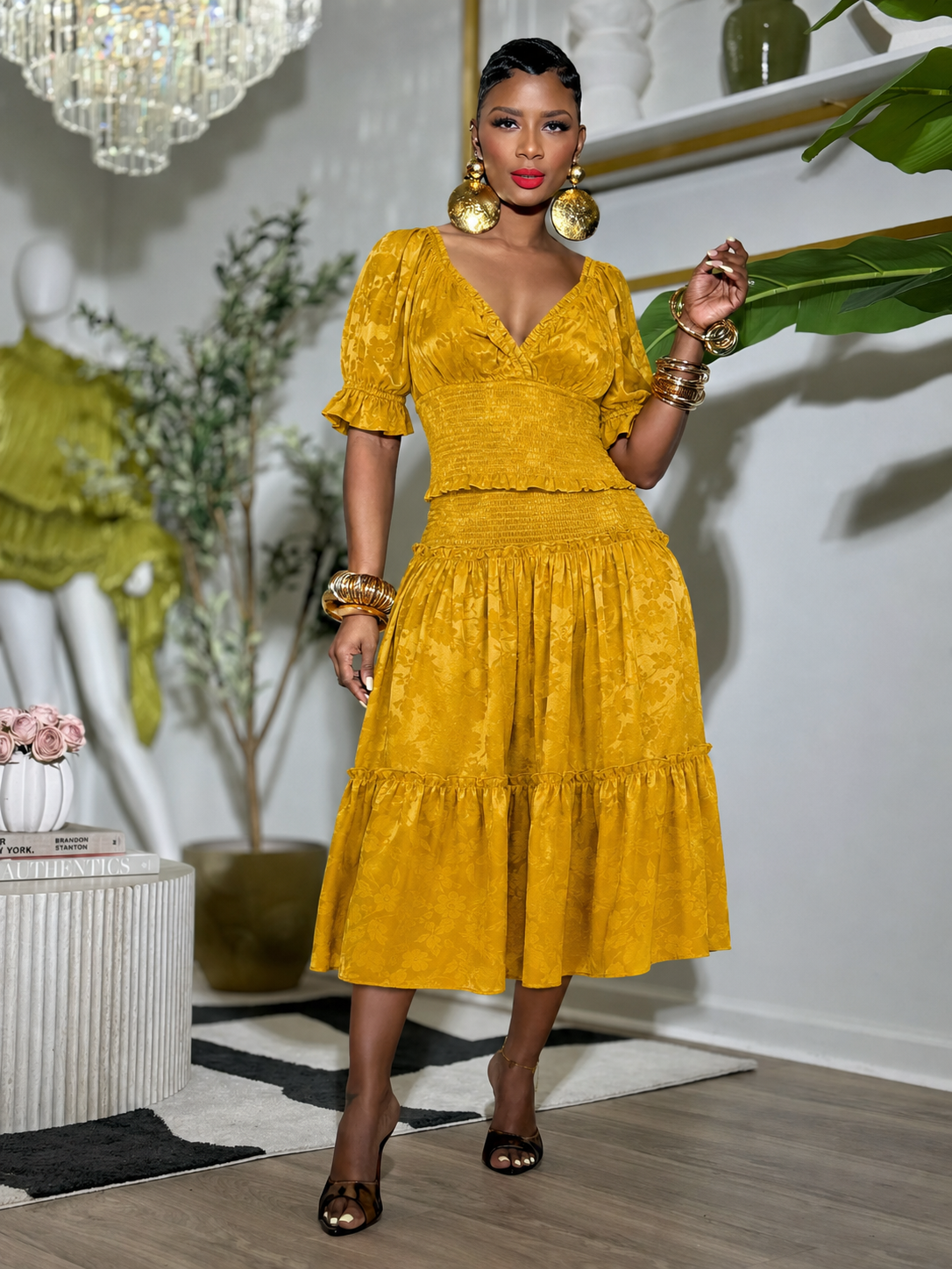 “Golden Girl” Skirt Set