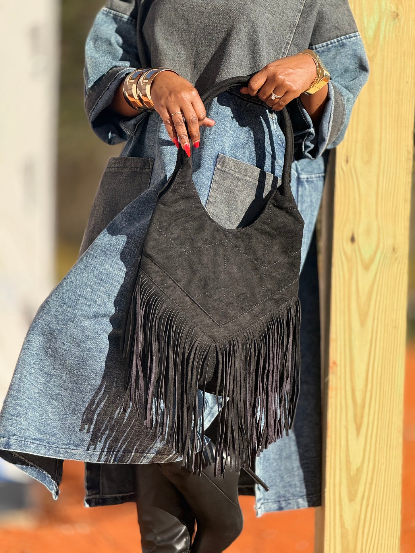 “Black Boho Hobo” Bag