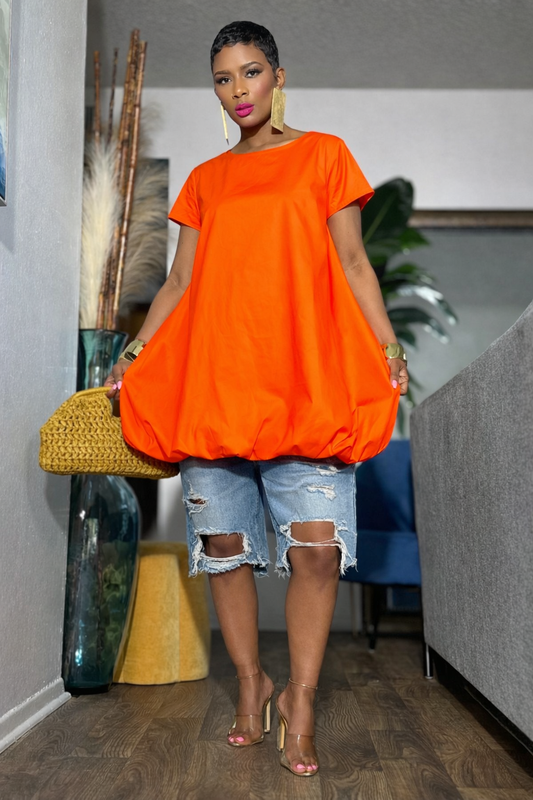 “Orange Glow“ Balloon Dress