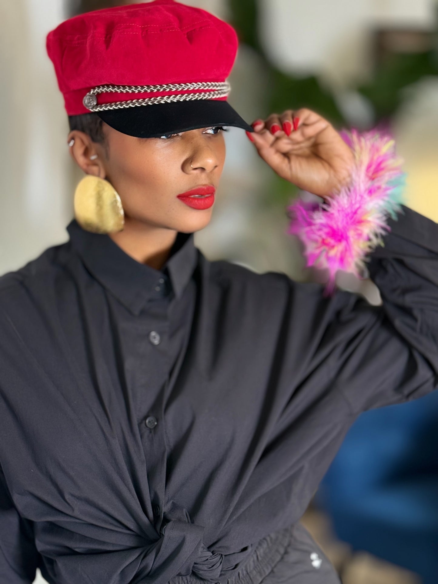 “Red Newsboy” Hat