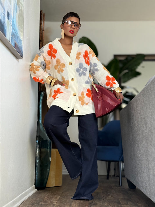 “Flower Power” Cardigan (Preorder)