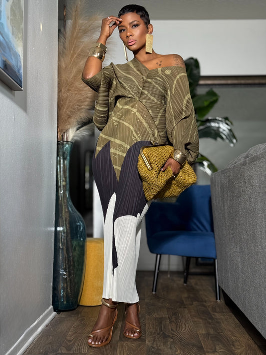 LUXE “Modern Mix” Midi Dress