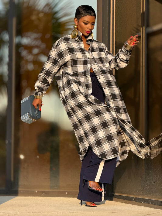 “Rad for Plaid” Maxi Shirt