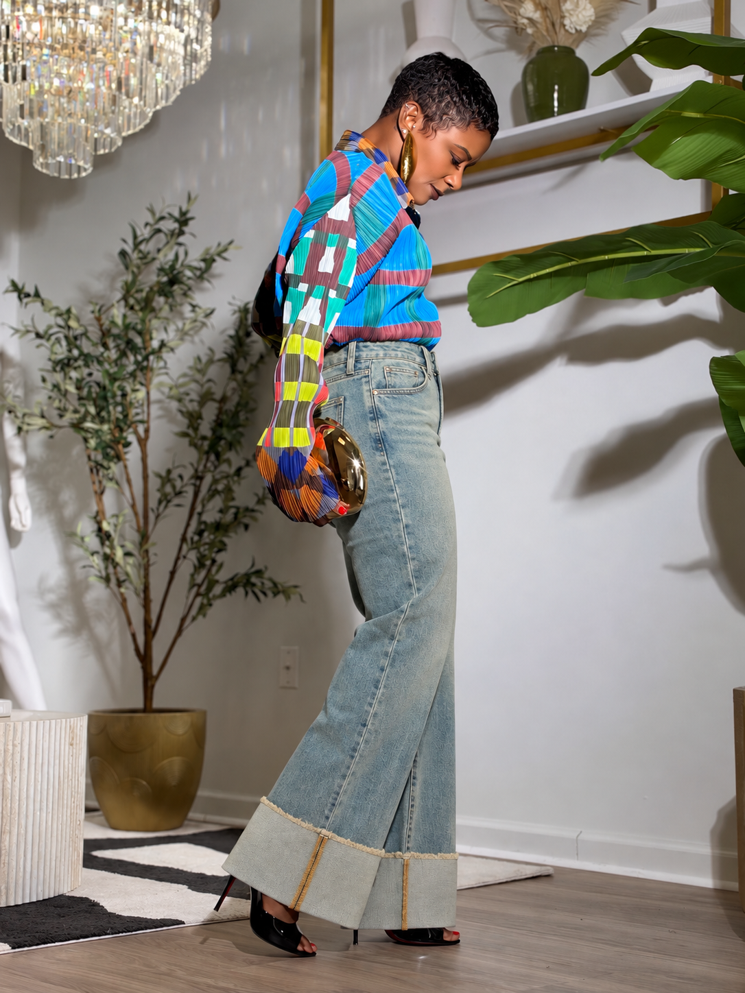 “Color Theory” Pleat Top