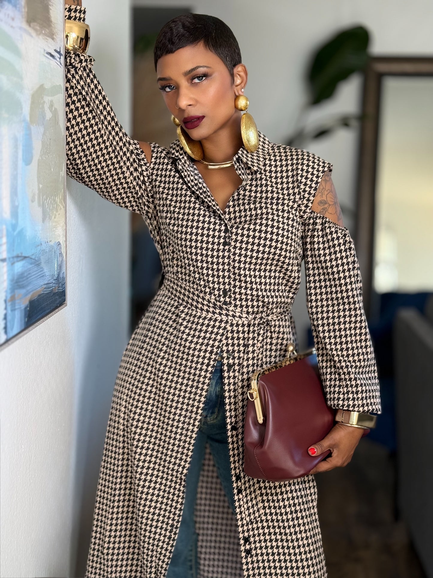 “Houndstooth” Maxi