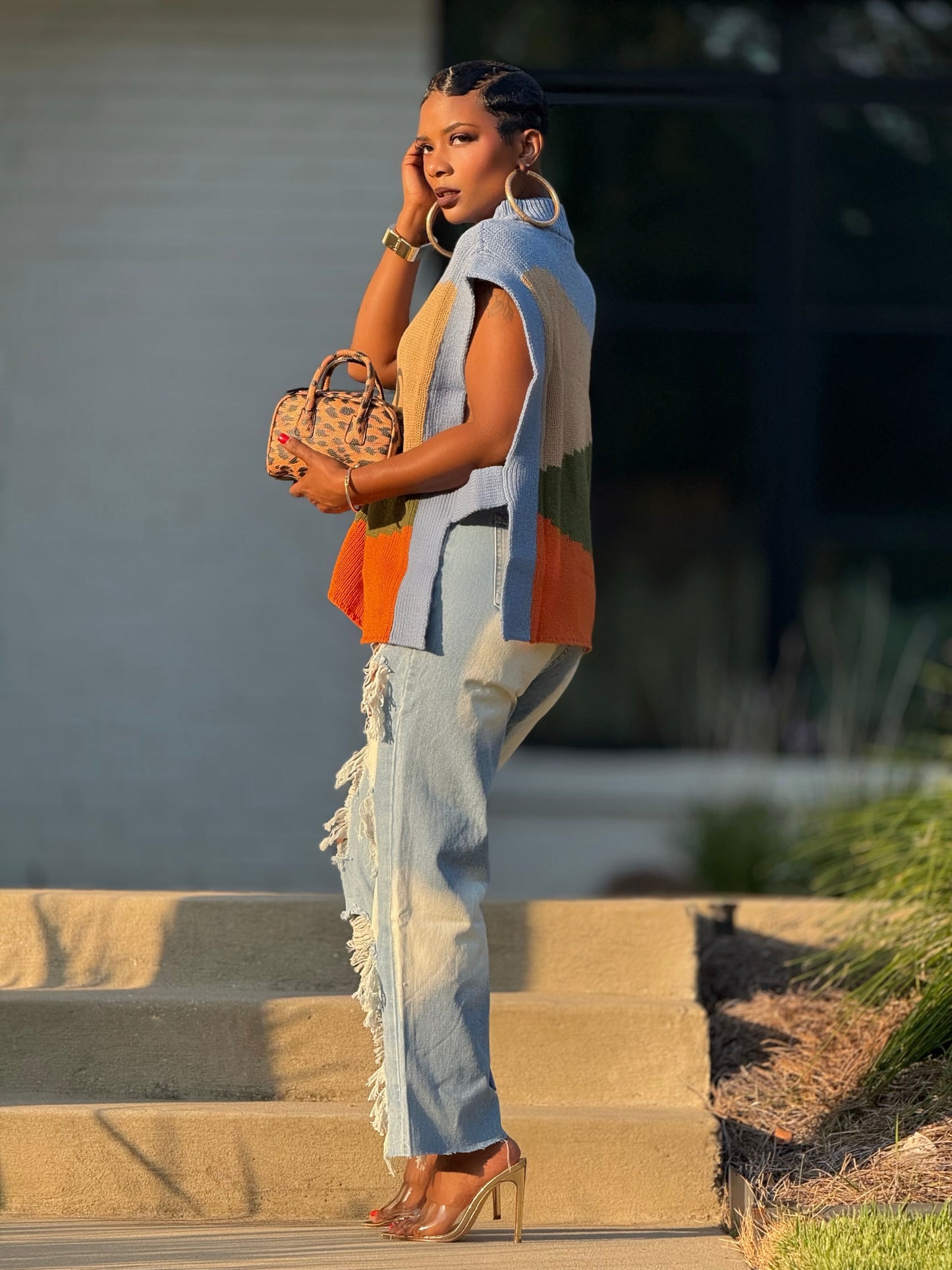 “Colorblock” Sweater Vest