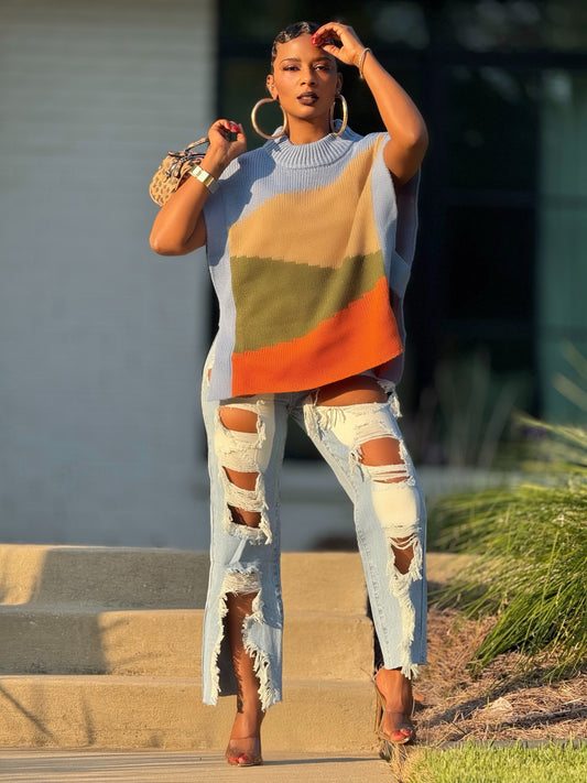 “Colorblock” Sweater Vest