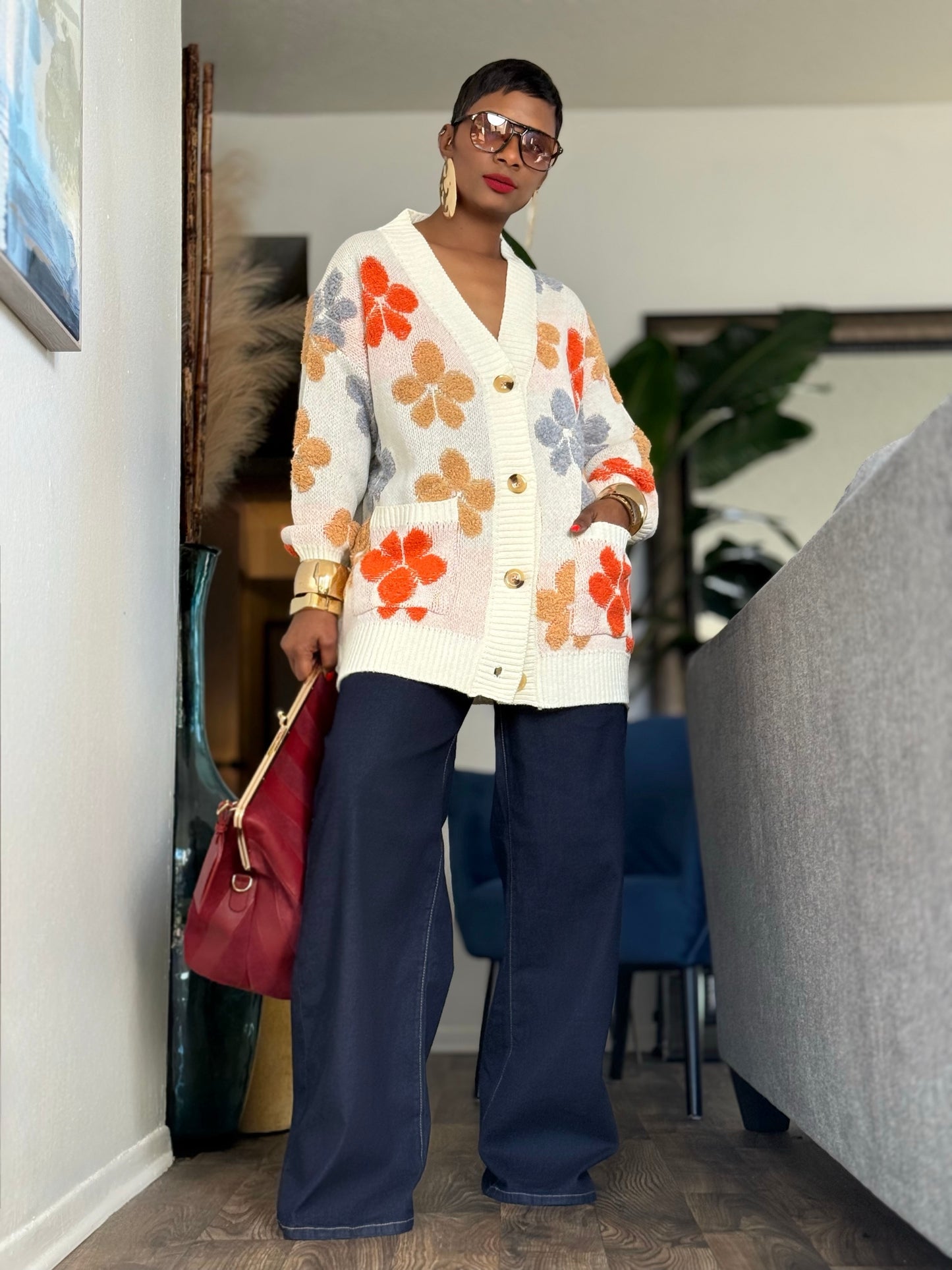 “Flower Power” Cardigan (Preorder)