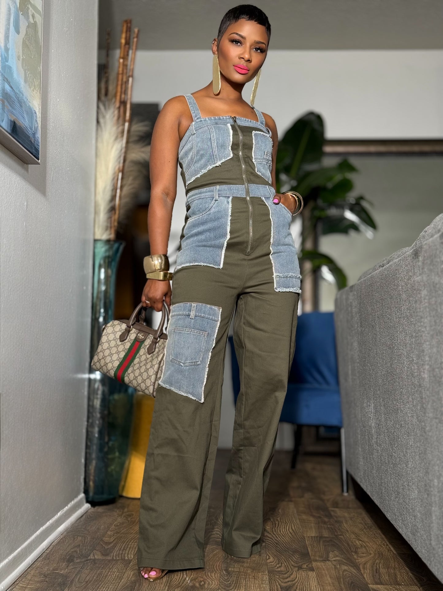 “Olive Mix” Jumpsuit