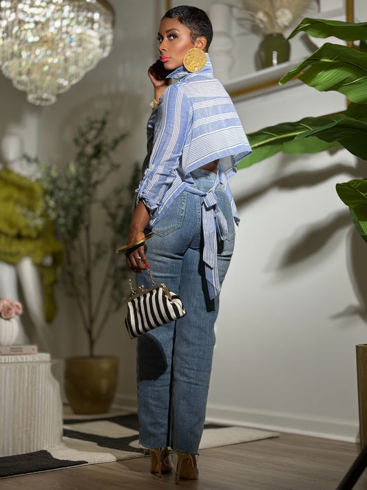 “Bi-Coastal” Striped Top