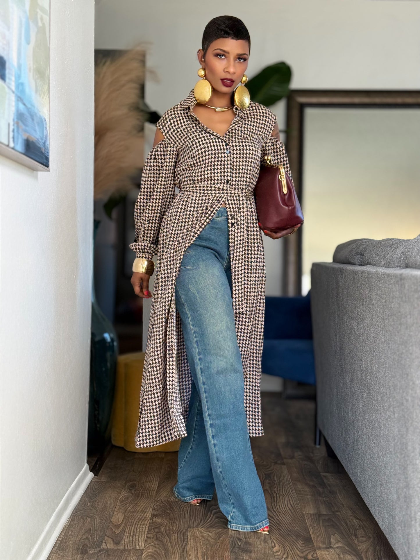 “Houndstooth” Maxi