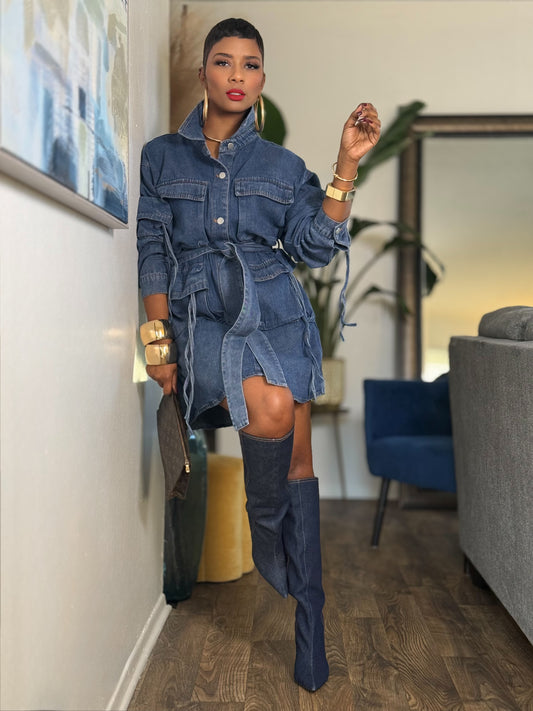 “In the Pocket” Denim Dress