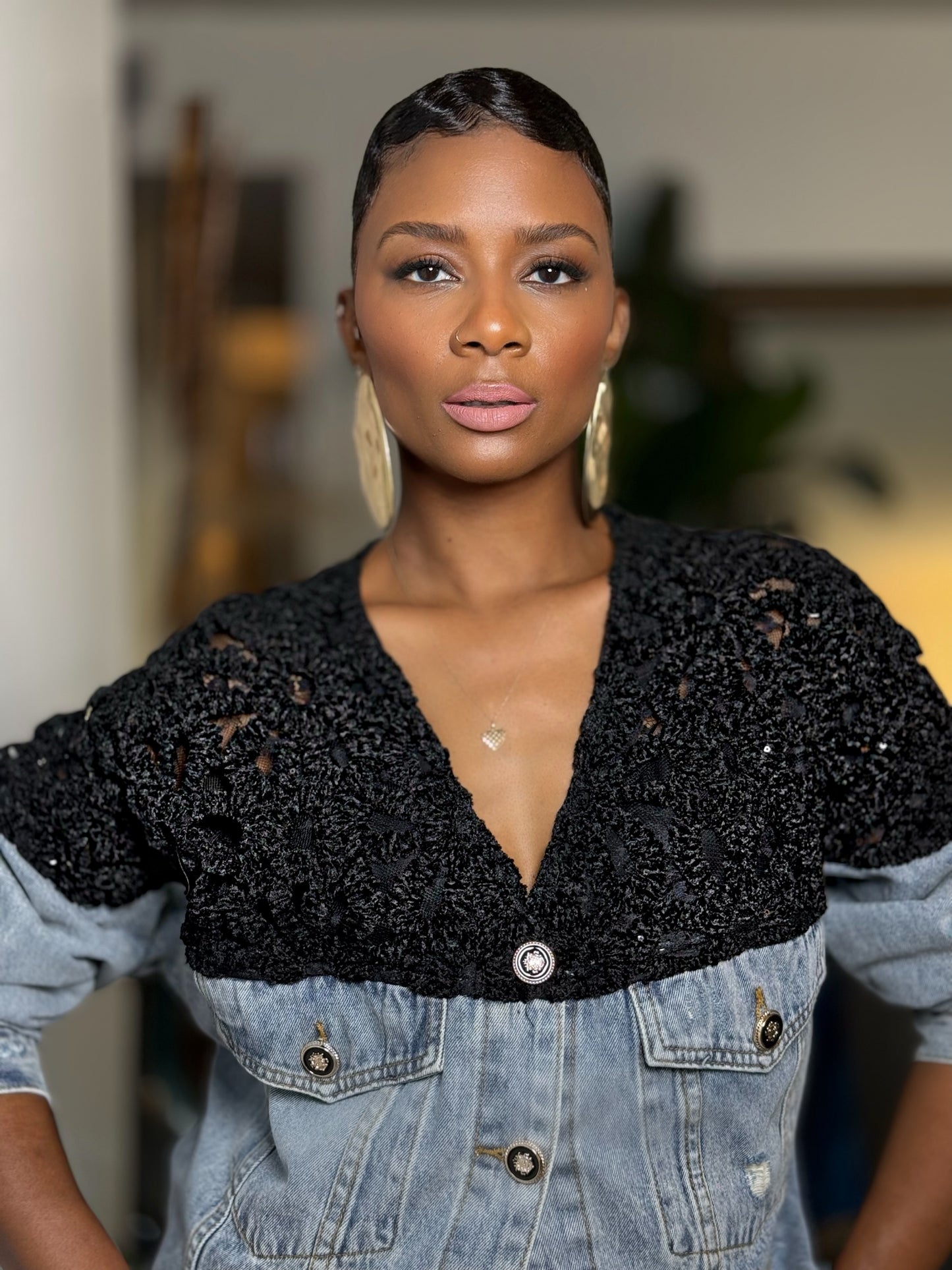 “Glisten” Denim Jacket