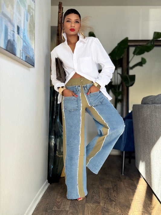 “Olive Mix” Denim