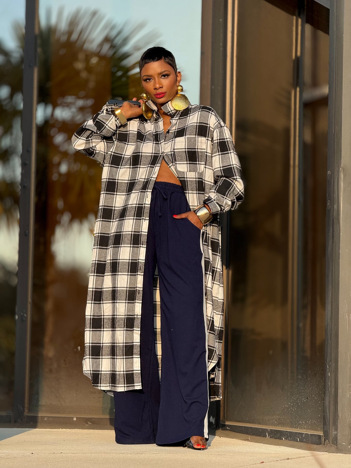 “Rad for Plaid” Maxi Shirt